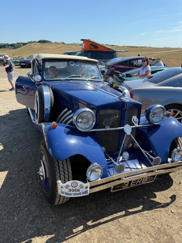 Beauford 3 ERB with Square Wheels Lodge 9966 plate at Burton Dassett